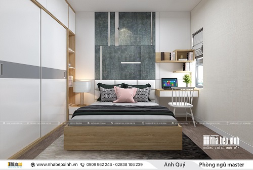 Thiết kế phòng ngủ Master hiện đại tại Emerald Celadon City 63m2 - NBX446